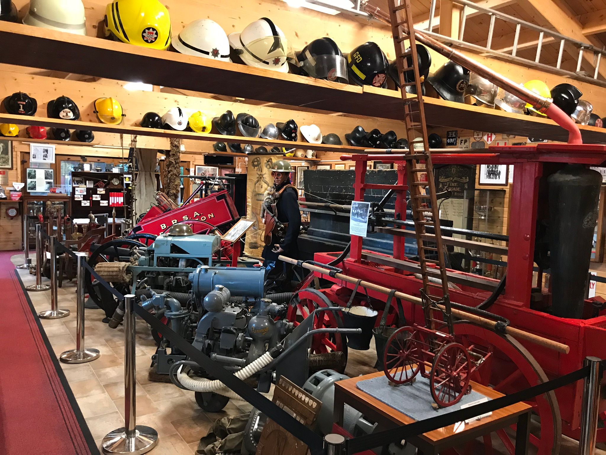 The amazing display of firefighting equipment and memoriabilia in the musem