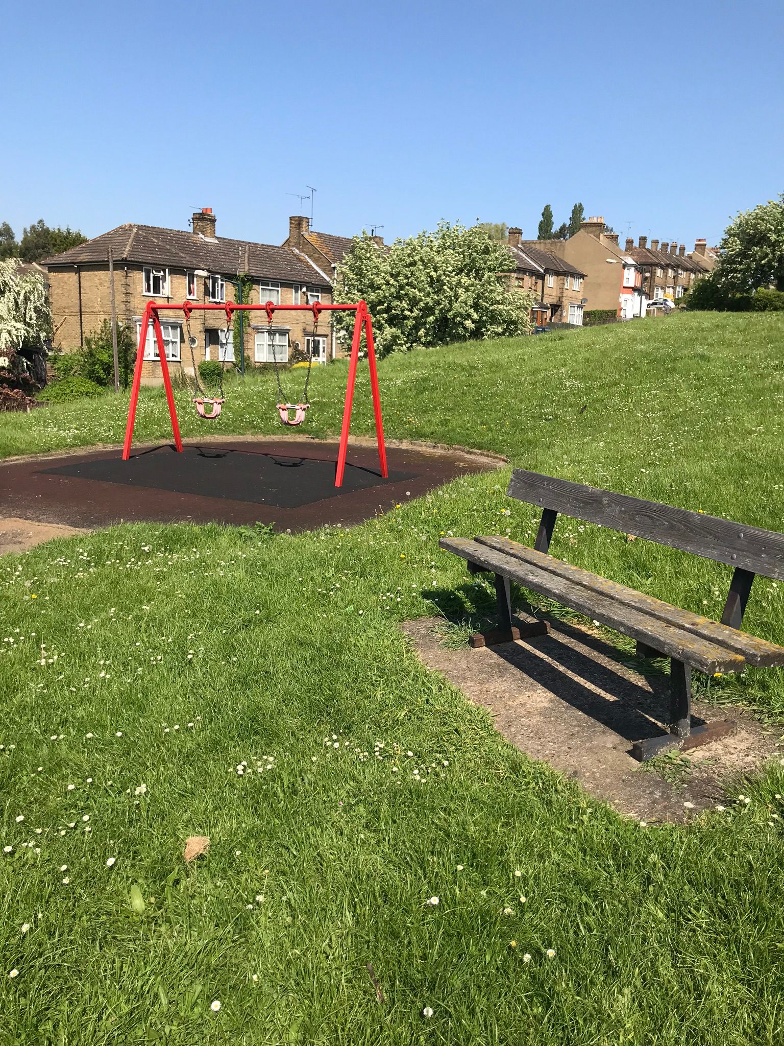 Swings at Goddington play area