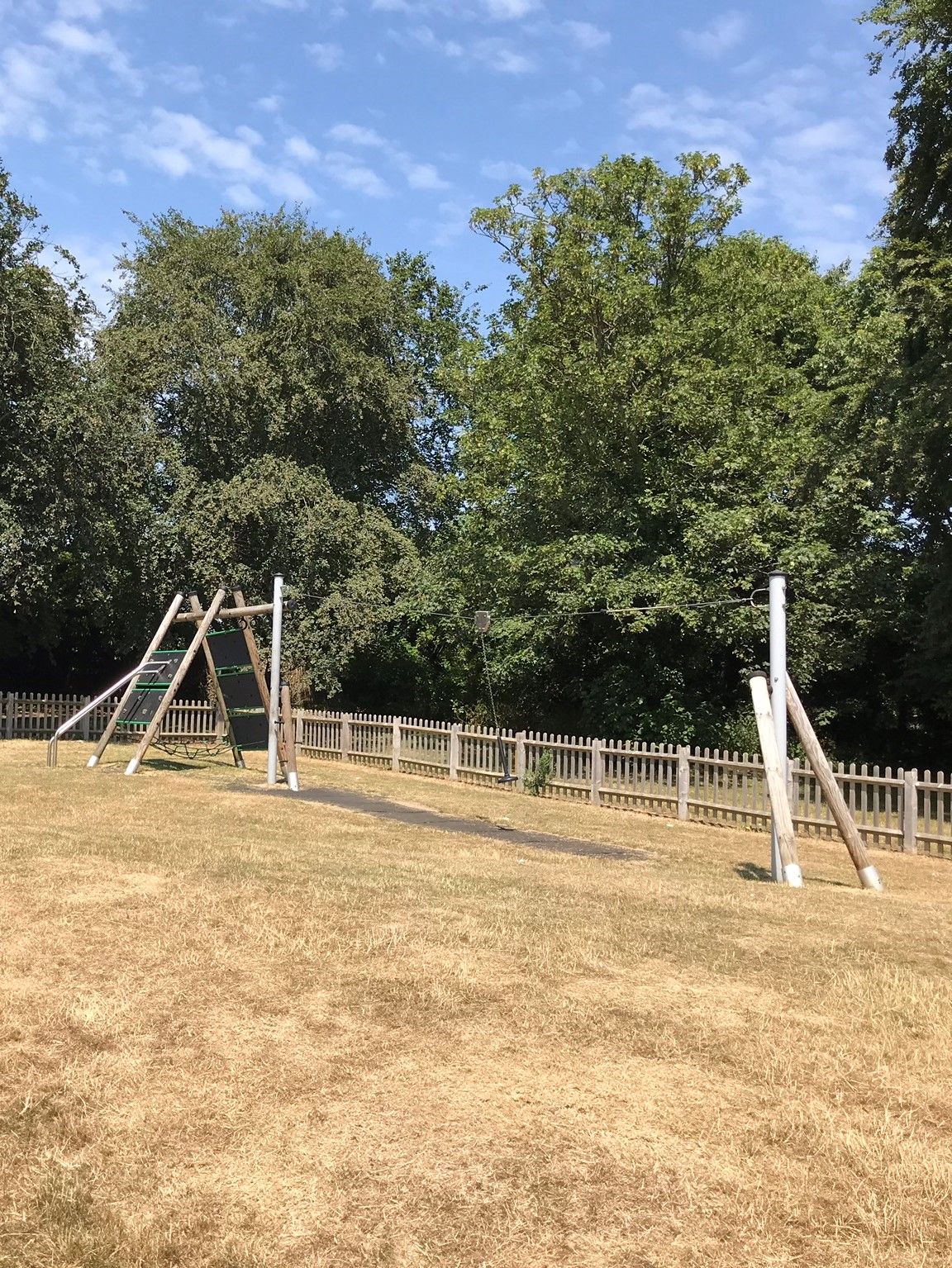 The zipwire in the children's play area.