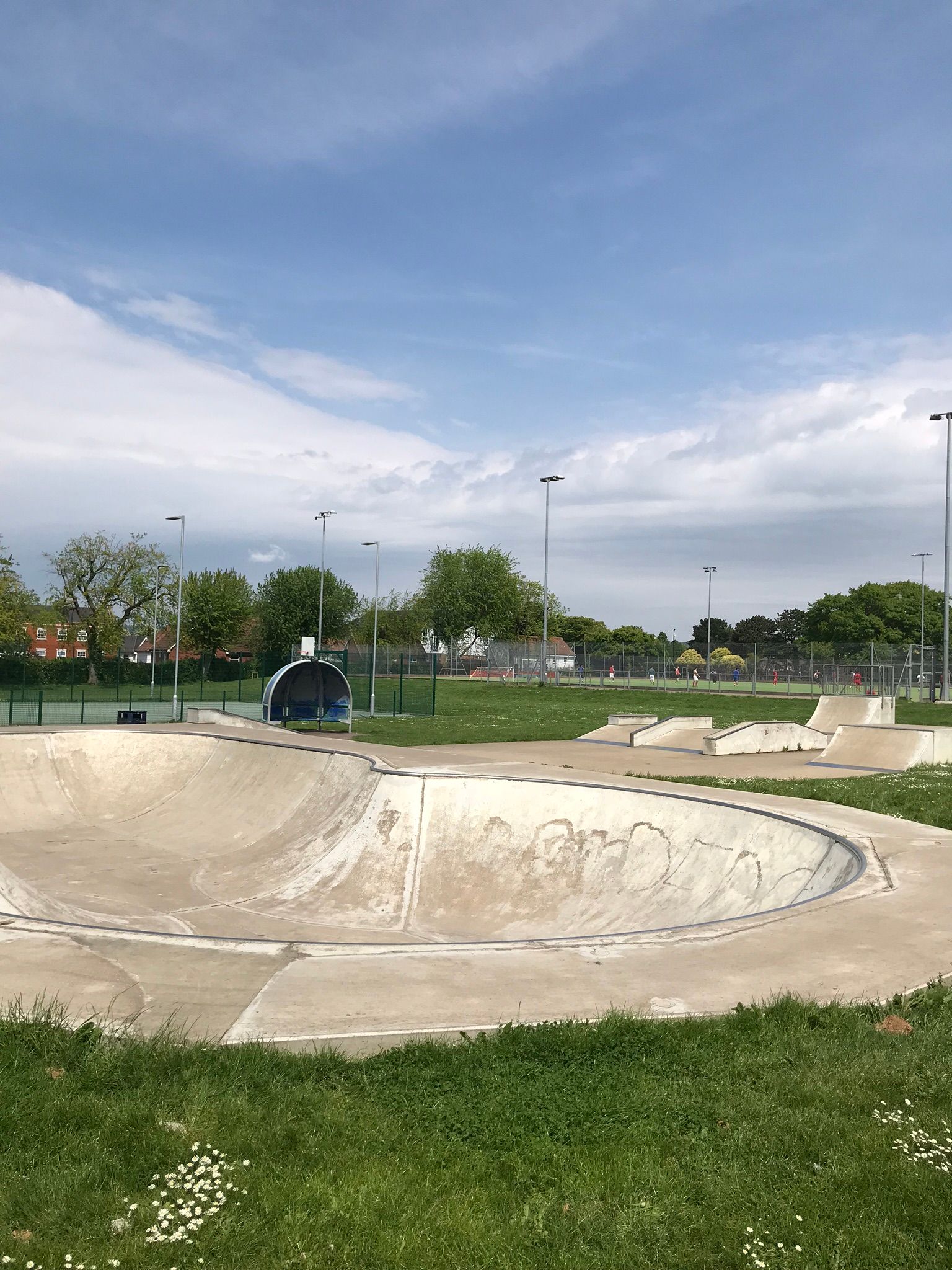 Skate park, multi-use court and hockey pitch