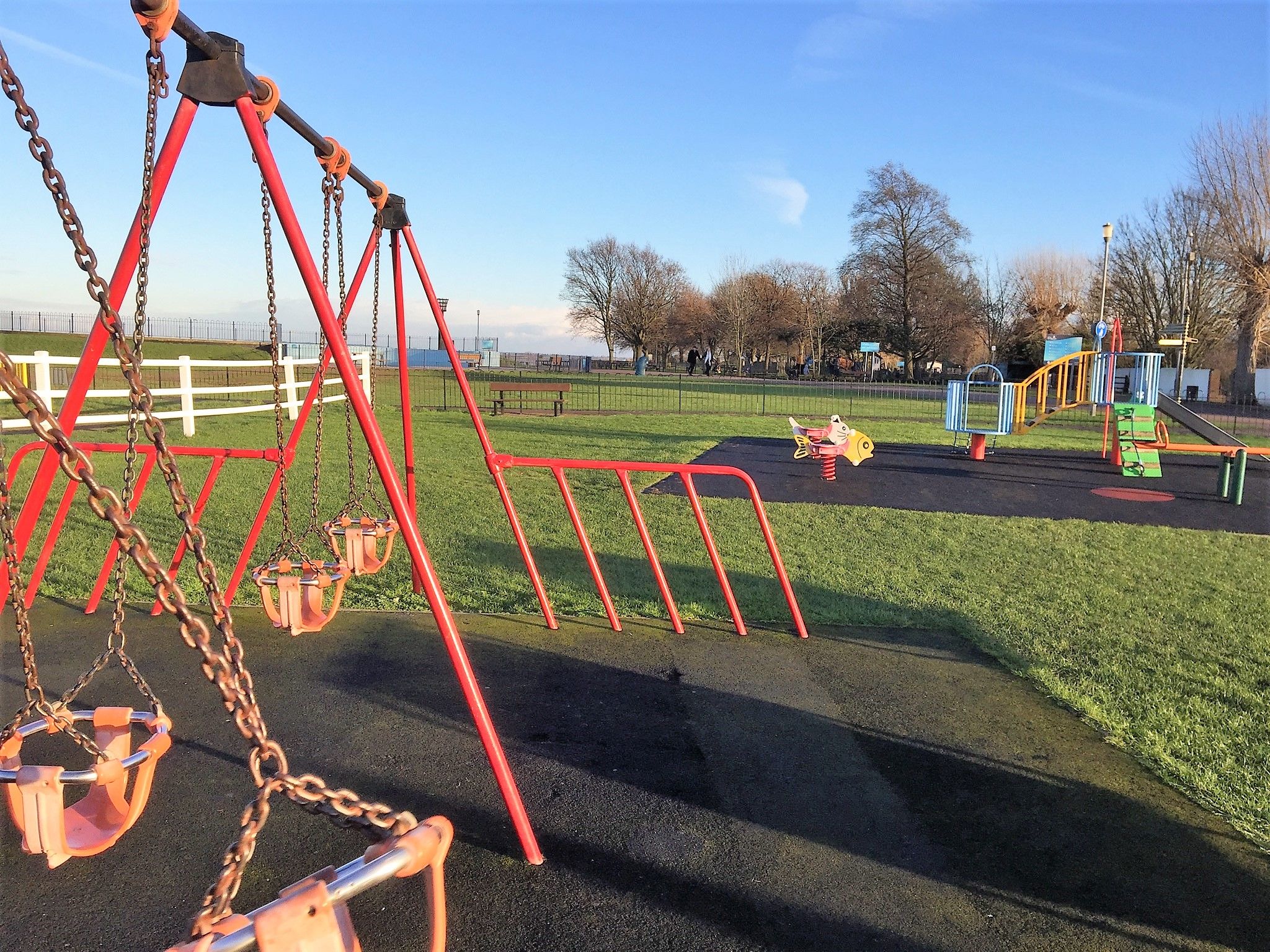 swings and climbing frame