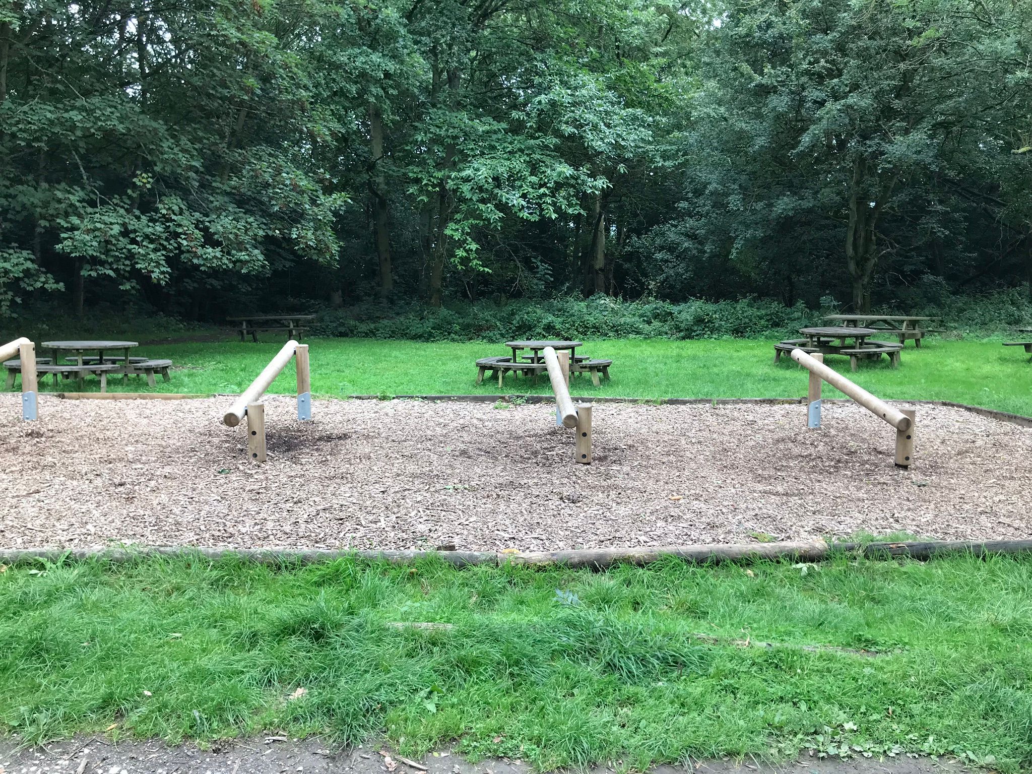 Some of the trim trail equipment at Trosley Country Park