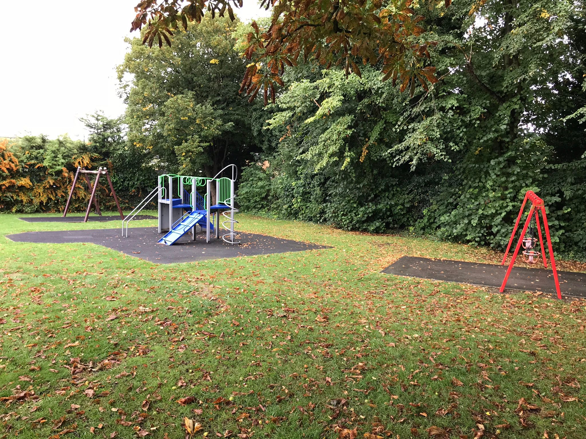 Children's swings and smaller climbing frame at Victoria Park