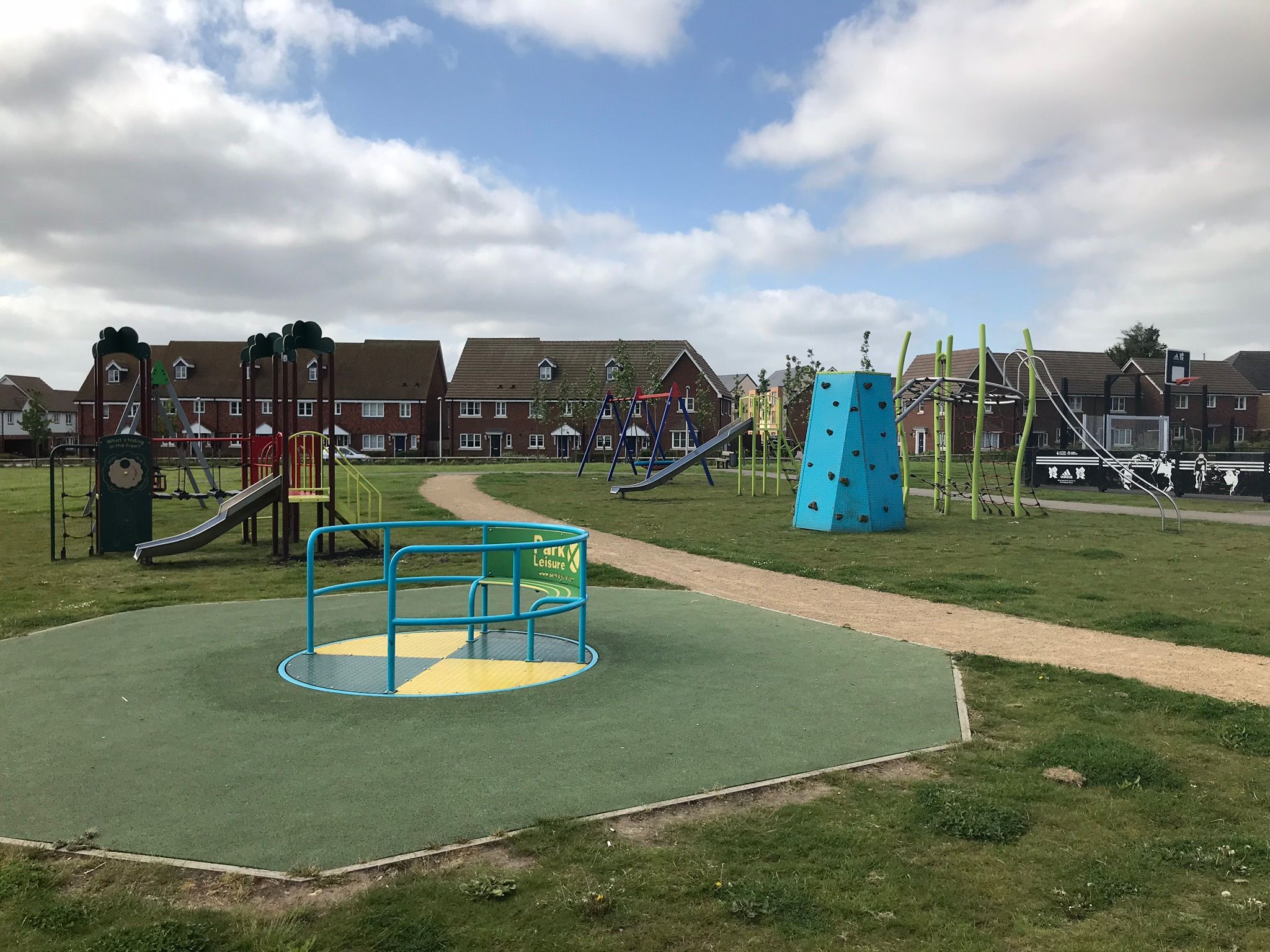 climbing frames and accessible round-about