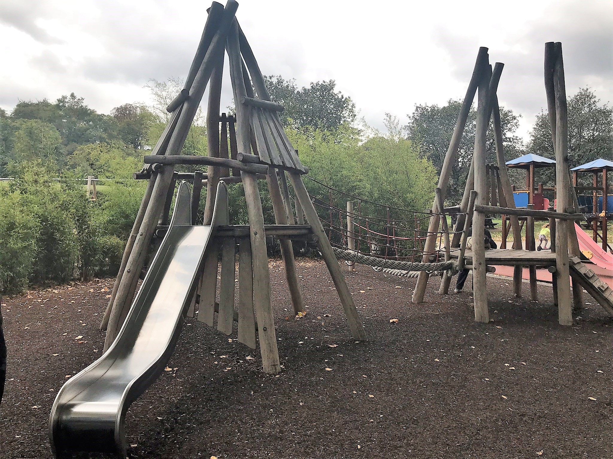 One of the clinmbing frames in the play area at Greenwich Park